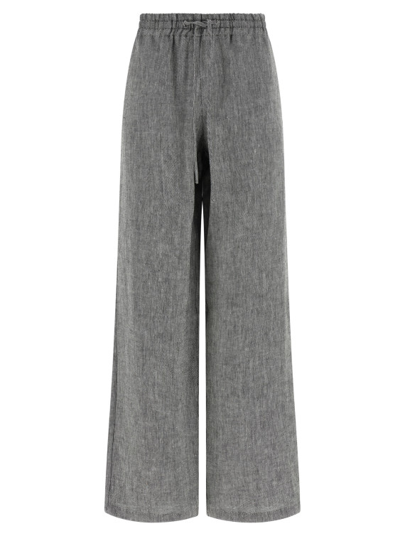 Linen trousers (PA004GREYWHITE) #1
