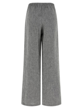Linen trousers (PA004GREYWHITE) #