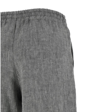Linen trousers (PA004GREYWHITE) #