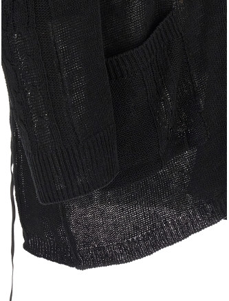 Свитер, кардиган YOHJI YAMAMOTO Lace up cardigan (HKK75374BLACK1) #