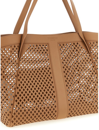Тоут-сөмке TWIN SET Openwork leather shopping bag (261TD855013168) #