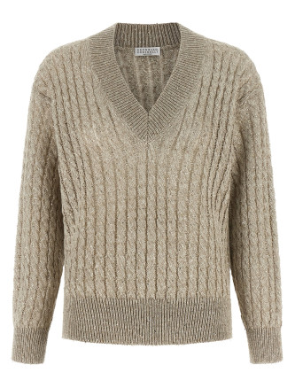 Свитер, кардиган BRUNELLO CUCINELLI Micro sequin sweater