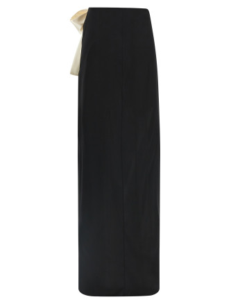 Мини SAINT LAURENT Silk skirt (858255Y720W1000) #