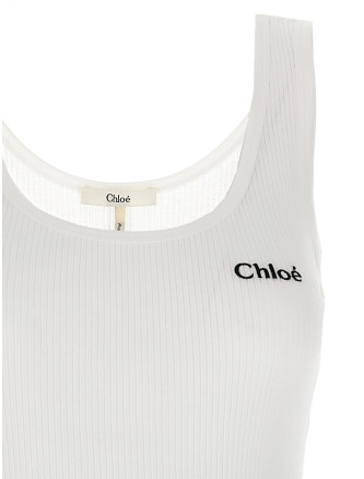 Повседневный топ CHLOÉ Logo embroidery top (CH25SJH12180101) #