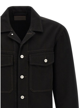 Джинсовая куртка LEMAIRE 'Trucker' (OW1188LD1055BK999) #