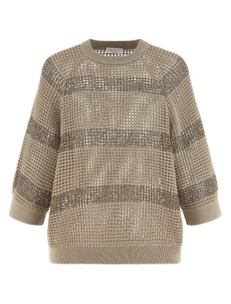 Свитер, кардиган BRUNELLO CUCINELLI 'Dazzling Stripes'