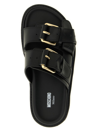 Шлепанцы MOSCHINO Double strap sandals (MA28153G1OMF0000) #