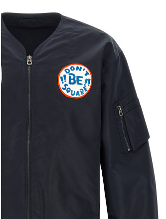 'Badges Collarless' bomber jacket (FG55BL1269NL76) #