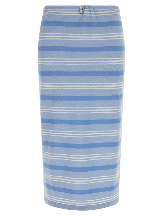 Миди PRADA Striped piqué skirt (31147SOOO188QF0076) #1