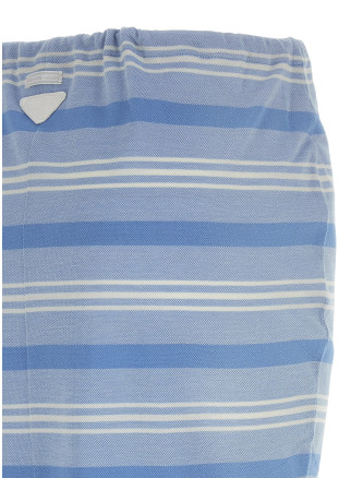 Миди PRADA Striped piqué skirt (31147SOOO188QF0076) #