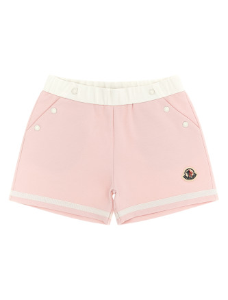 Бермуды, шорты MONCLER ENFANT Cotton viscose bermuda shorts