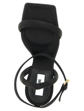 Босоножки на высоком каблуке MOSCHINO Satin sandals (MA1659AC1OM40000) #