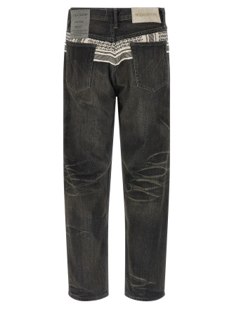 Джинсы YOHJI YAMAMOTO 'Savege denim' (HKP94065BLACK) #