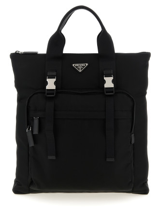 Сумка-тоут PRADA Re-Nylon and Saffiano backpack shopping bag