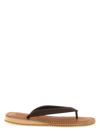 Шлепанцы MIU Rubber and leather slides