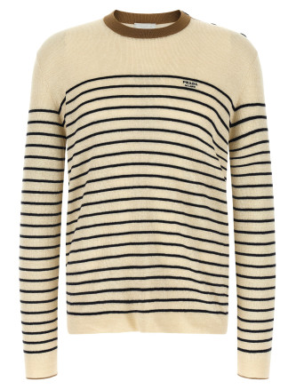 Свитер, кардиган PRADA Striped sweater