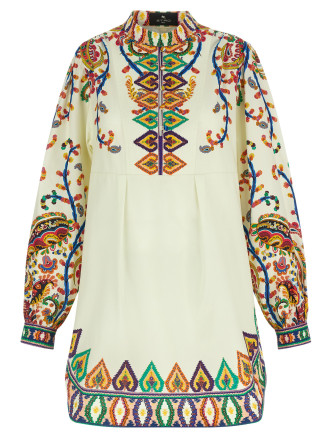 Мини ETRO Printed poplin dress