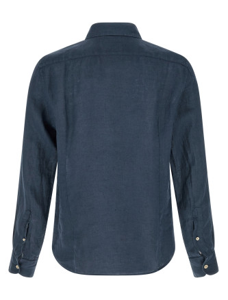 Рубашка, блузка MC2 SAINT BARTH 'Pamplona' (PAMPLONALINEN61BLUENAVY) #