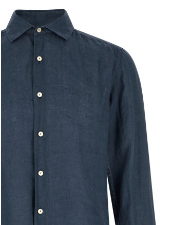 Рубашка, блузка MC2 SAINT BARTH 'Pamplona' (PAMPLONALINEN61BLUENAVY) #