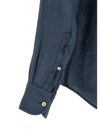 Рубашка, блузка MC2 SAINT BARTH 'Pamplona' (PAMPLONALINEN61BLUENAVY) #