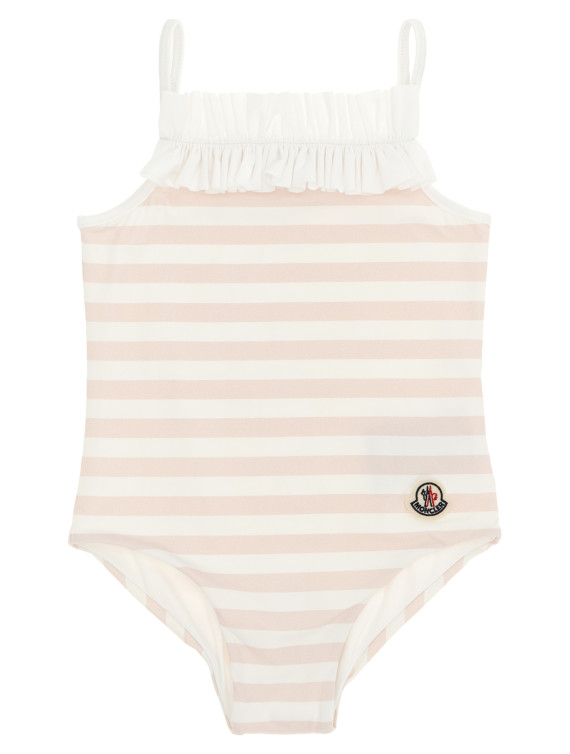 Пляжная одежда MONCLER ENFANT Striped one-piece swimsuit (L19512C0000189BCOF05) #1