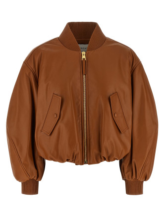 Кожаная куртка GIVENCHY Cropped bomber jacket