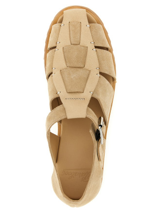 Плоские сандалии PARABOOT 'Pacific' (123367NUBBEIGE) #