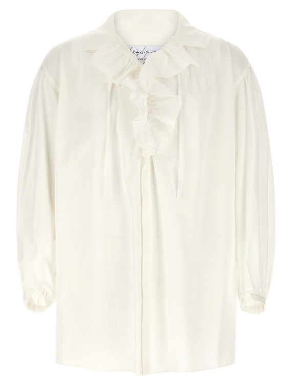Рубашка, блузка YOHJI YAMAMOTO 'Frilled Gather' (HKB14054WHITE1) #1