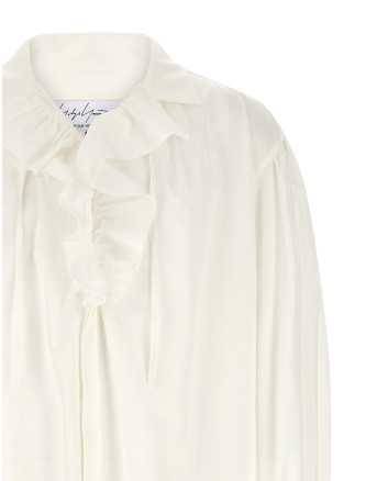 Рубашка, блузка YOHJI YAMAMOTO 'Frilled Gather' (HKB14054WHITE1) #