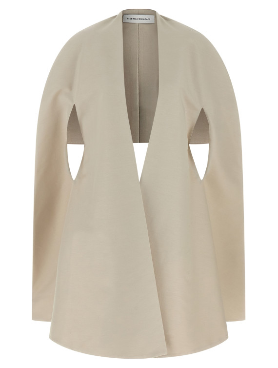 Накидка FEDERICA BONIFACI Asymmetrical cape (KA070GREY) #1