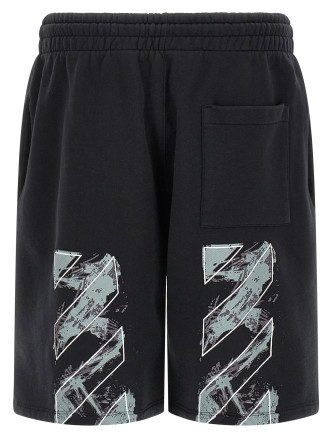 Бермуды, шорты OFF-WHITE 'Paint Diag Skate' (OMCI013S26FLE00600010001) #