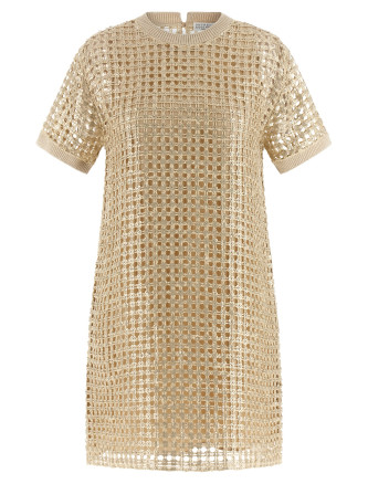 Мини BRUNELLO CUCINELLI Dazzling knit dress