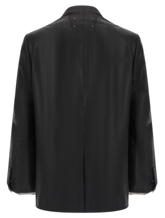 Блейзер MAISON MARGIELA Foiled wool blazer (S50BN0548M35745900) #