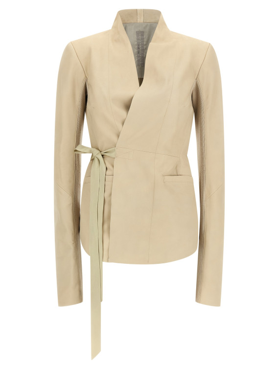 Кожаная куртка RICK OWENS 'Hollywood' (RP01F6749LBF138) #1