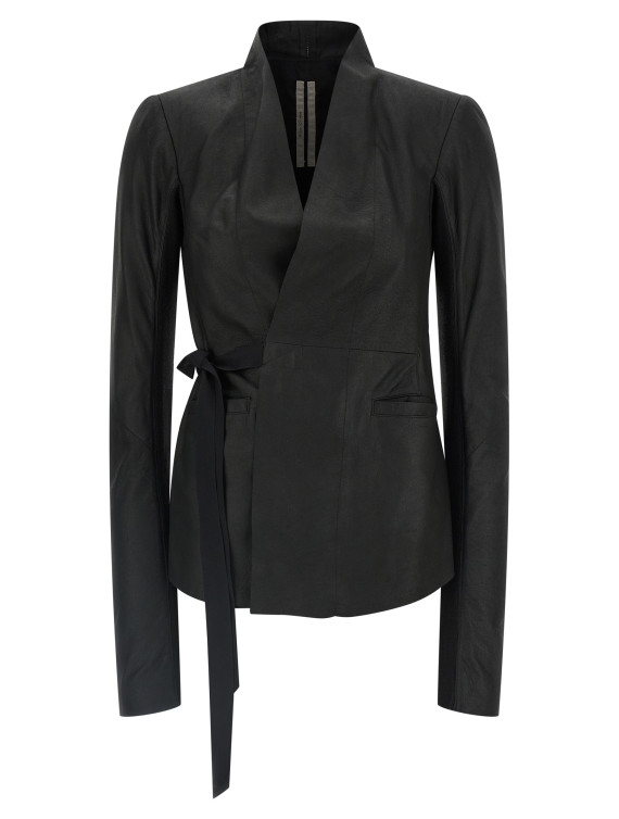 Кожаная куртка RICK OWENS 'Hollywood' (RP01F6749LBF09) #1