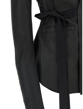 Кожаная куртка RICK OWENS 'Hollywood' (RP01F6749LBF09) #