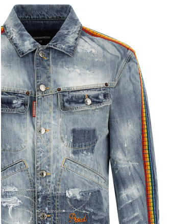 Джинсовая куртка DSQUARED2 'La Jean' (S74AM1684D30011470) #