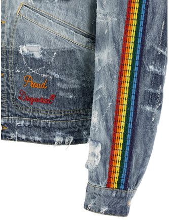 Джинсовая куртка DSQUARED2 'La Jean' (S74AM1684D30011470) #