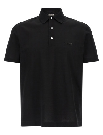 Поло ZEGNA Piqué cotton polo shirt