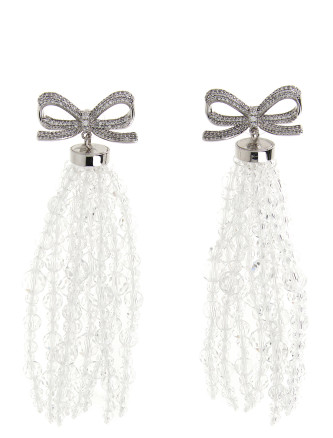 'Bow Beaded Waterfall' earrings