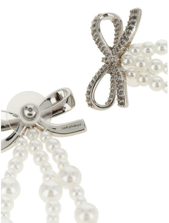 Серьги SELF PORTRAIT 'Bow Pearl Waterfall' (SS26635EPPEARL) #