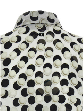 Повседневный топ FENDI Polka dot crop top (FS8332AW9IF0GME) #