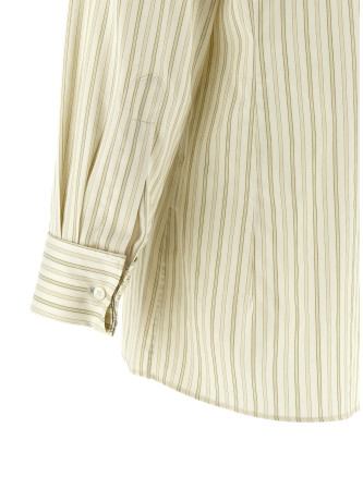 Рубашка, блузка AURALEE Cotton and silk shirt (A26SS03CSIVORYSTRIPE) #