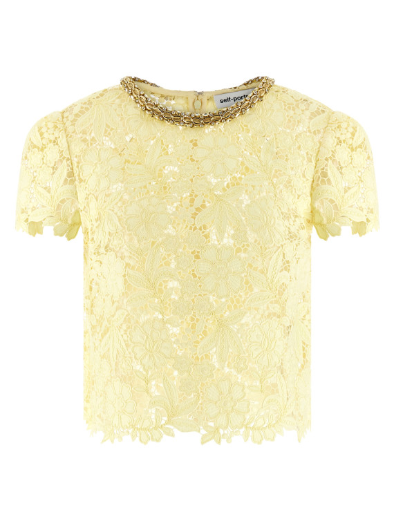 Топ SELF PORTRAIT 'Yellow Lace' (SS26096TAYYELLOW) #1