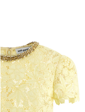 Топ SELF PORTRAIT 'Yellow Lace' (SS26096TAYYELLOW) #