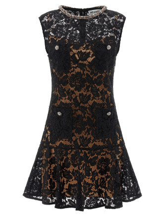 'Black lace crystal' dress