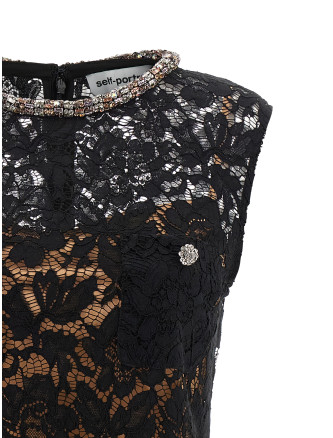 'Black lace crystal' dress (SS26164SBBBLACK) #