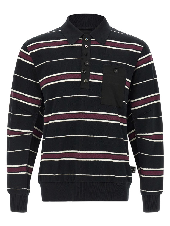 Поло UNDERCOVER Long sleeve polo shirt (UC1F48042BLKBORDER) #1