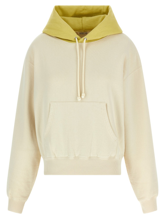 Толстовка AURALEE Vintage hoodie (A26SP05TUSMOKYWHITELIGHTYELLOW) #1