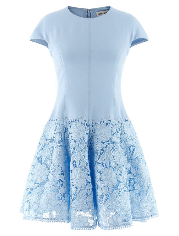Көйлек SELF PORTRAIT 'Blue Crepe Lace' (SS26095SBLBLUE) #1